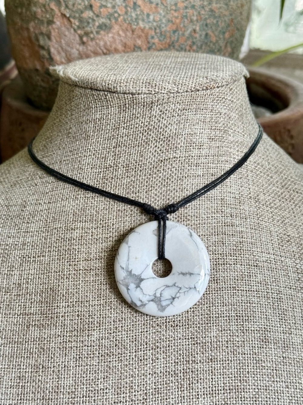 Boho Howlite Donut Choker